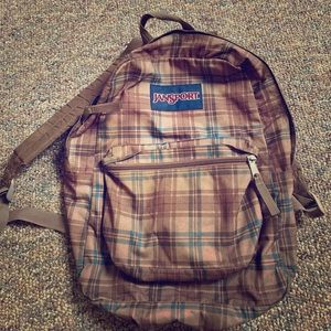 Jansport plaid backpack